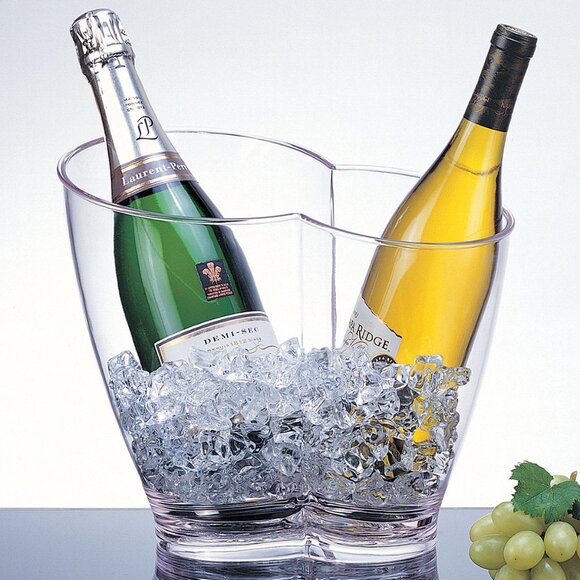 Champagne Ice Bucket, Prodyne Vino Duo Wine Bucket, 12w x 8 1/2d x 10h (in) - Picture 1 of 7